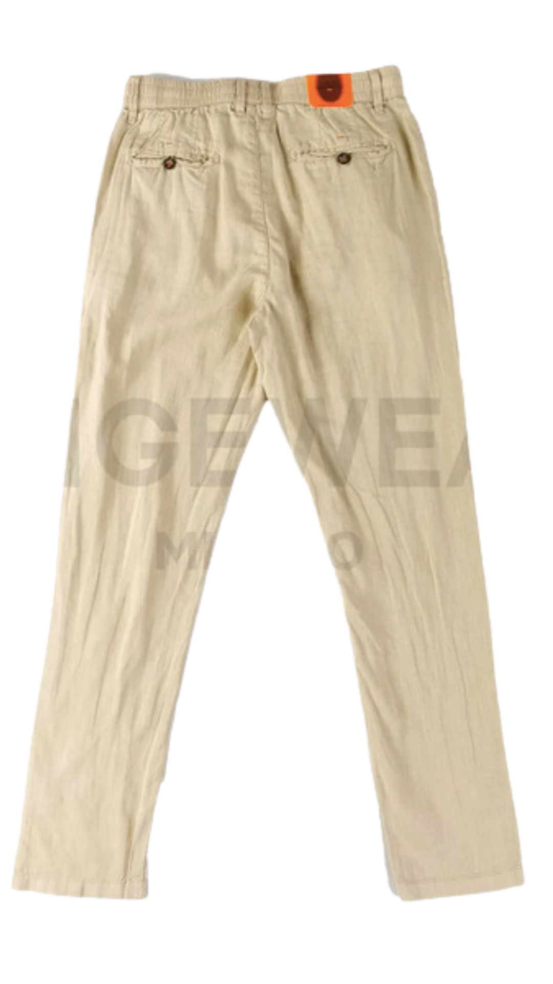 Straight-Fit Leinenhose mit Baumwollanteil