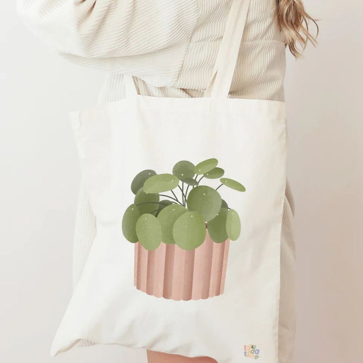 Stofftasche PILEA Pflanze (handmade, vegan)