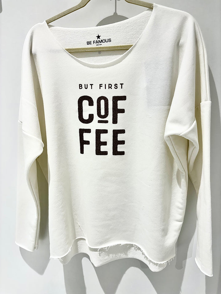 Woman Raw Edge Crew Neck Sweatshirt BUCOF