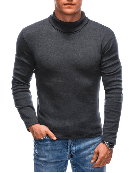 Pull col roulé homme en maille texturée