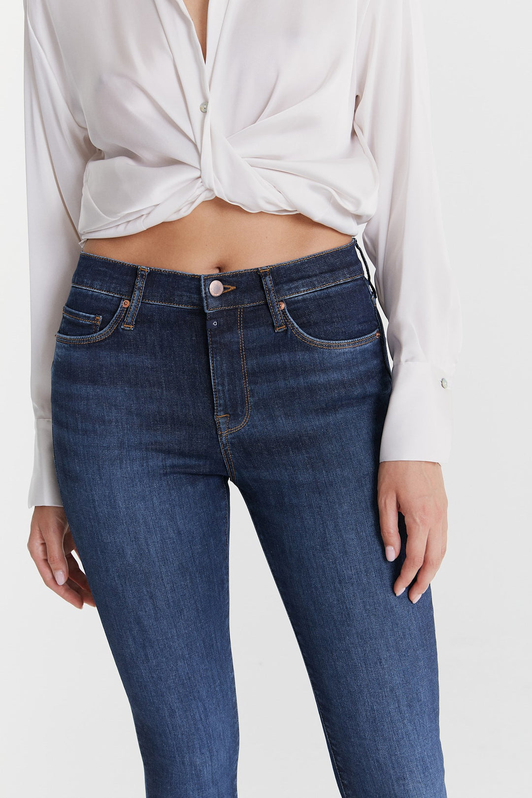 SOPHIA High Waist Super Skinny Jeans Deep Blue