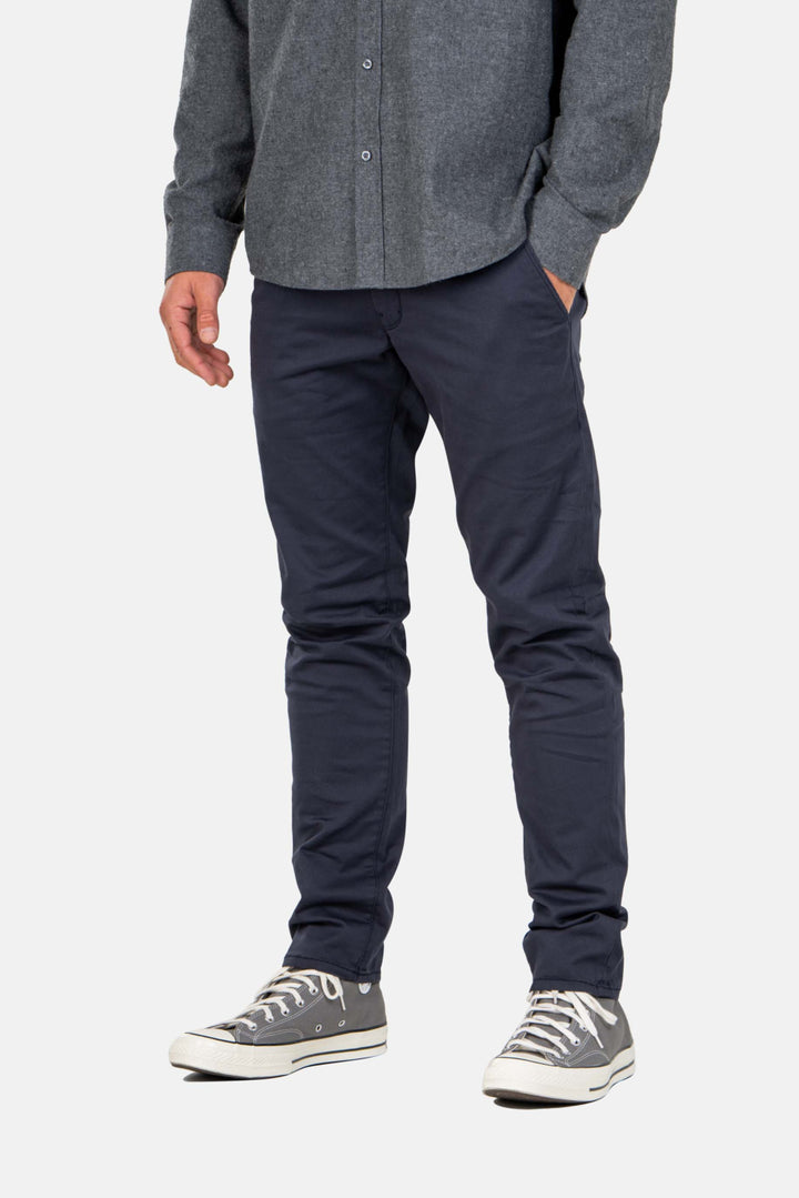 Flex Tapered Chino Hose - navy blau