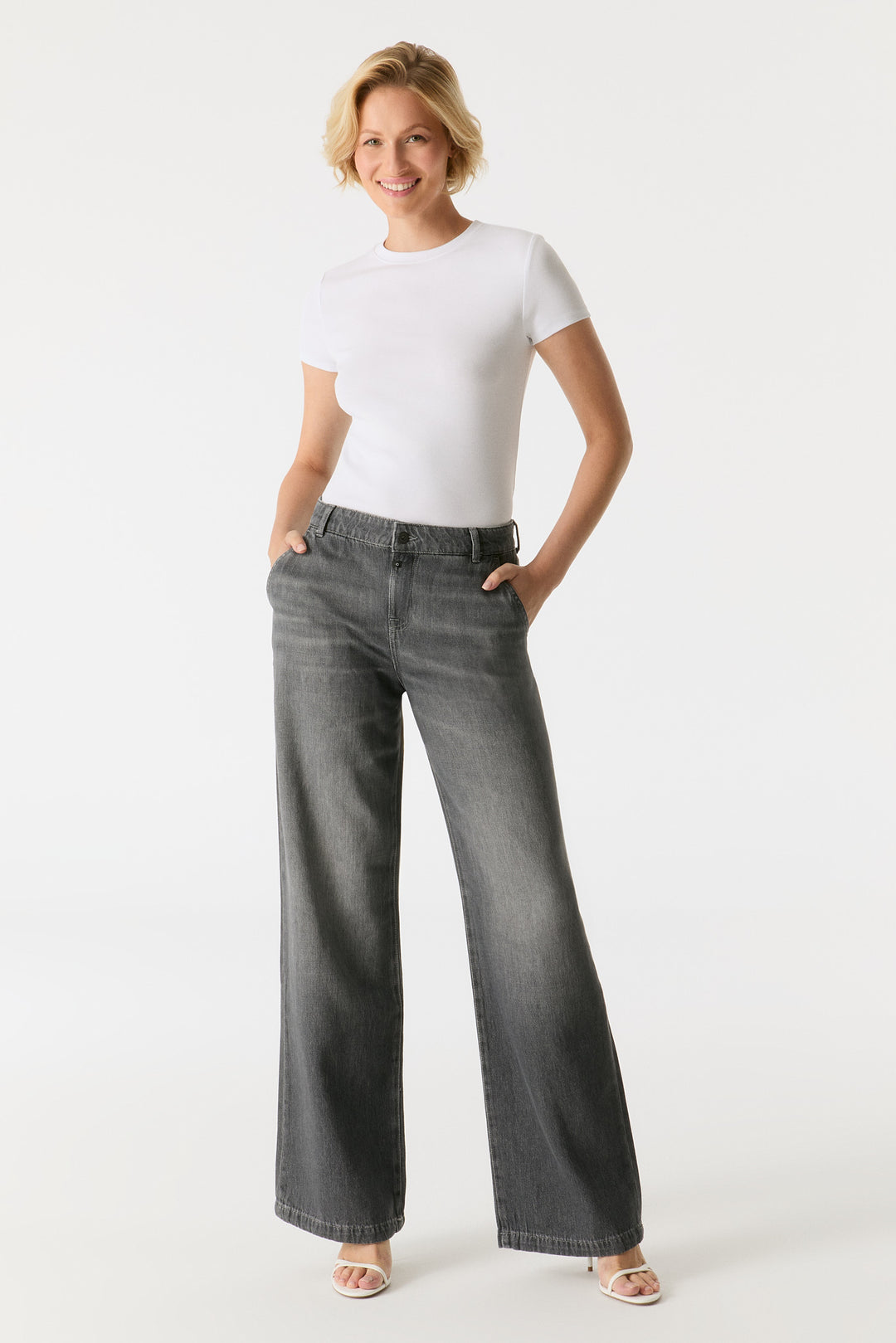 MAXINE High Waist 5 Pocket Jeans smoke grey