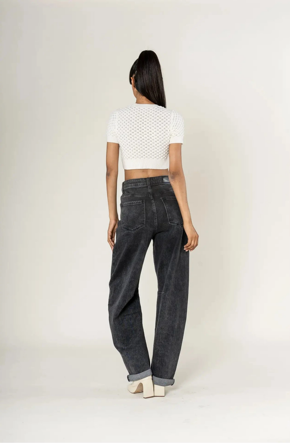Nina Carter Barrel Jeans - dunkelgrau 