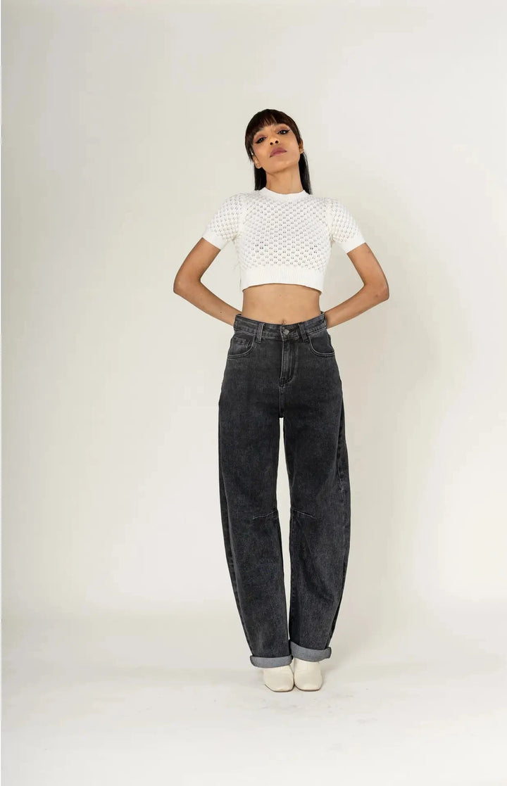 Nina Carter Barrel Jeans - dunkelgrau 2