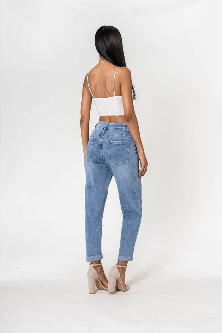 Boyfriend Stretch Jeans - blau