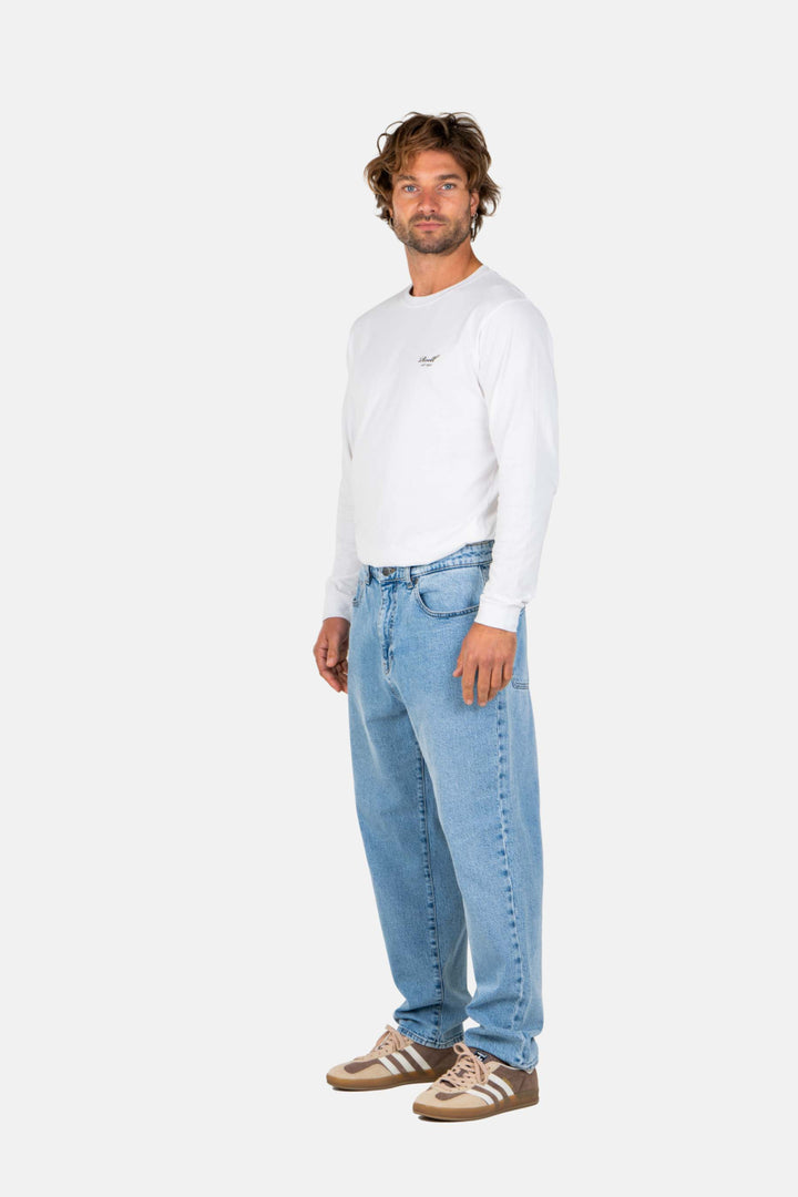 RAVE Regular Straight Tapered Fit Jeans - Classic Light Blue