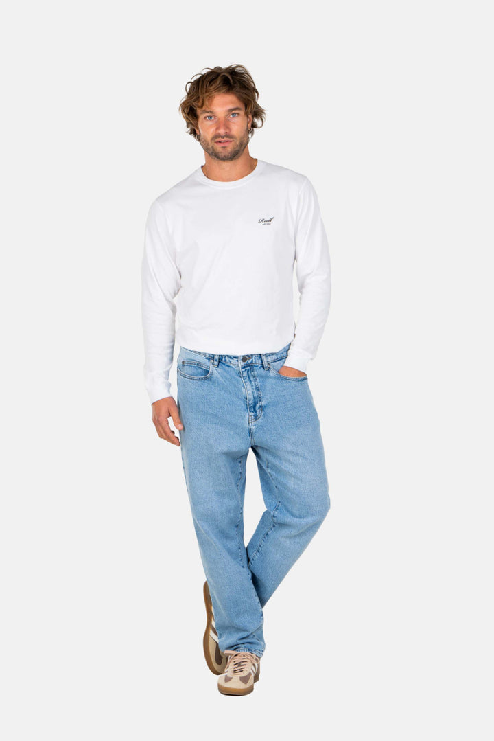RAVE Regular Straight Tapered Fit Jeans - Classic Light Blue