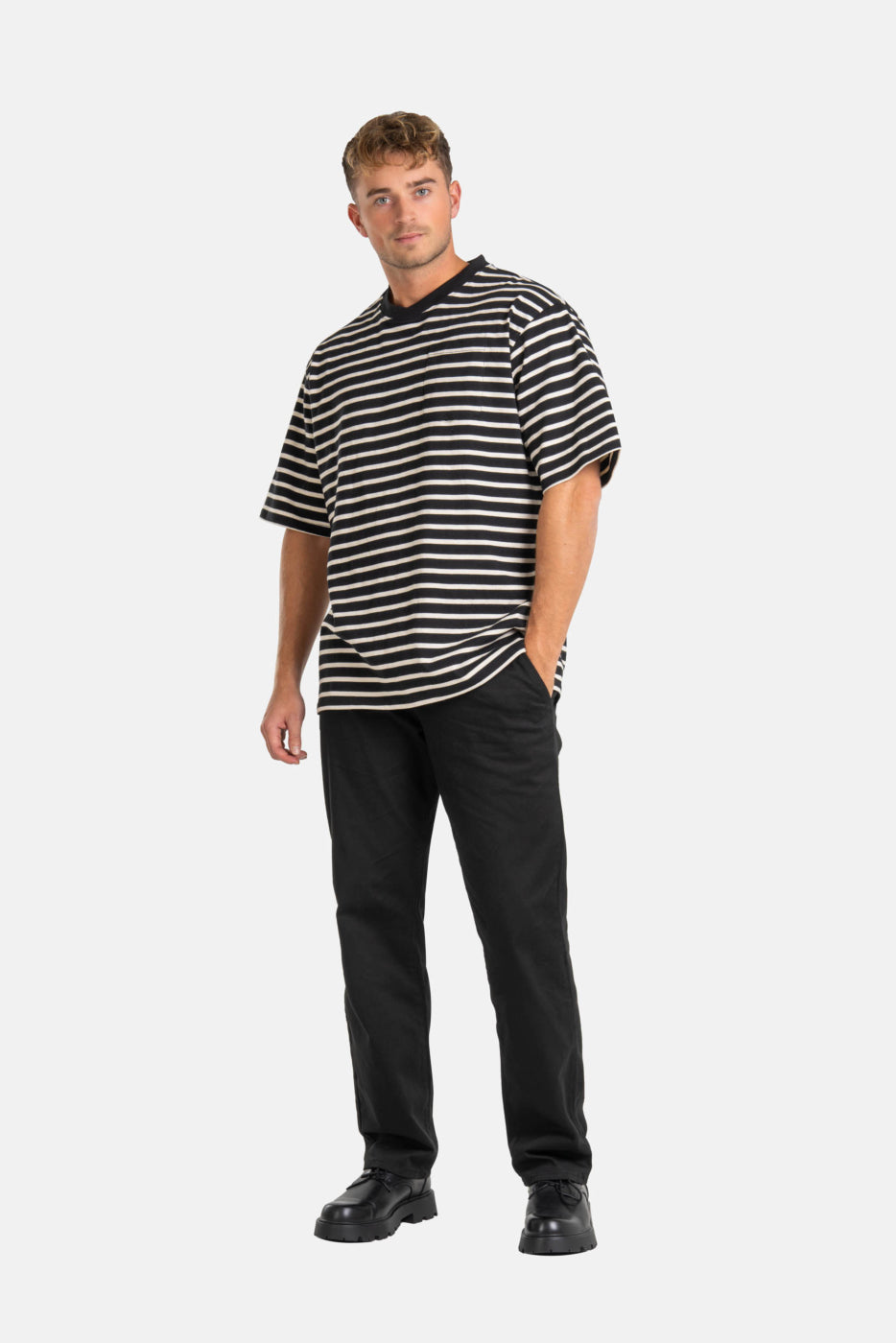 Regular Flex Chinohose - black