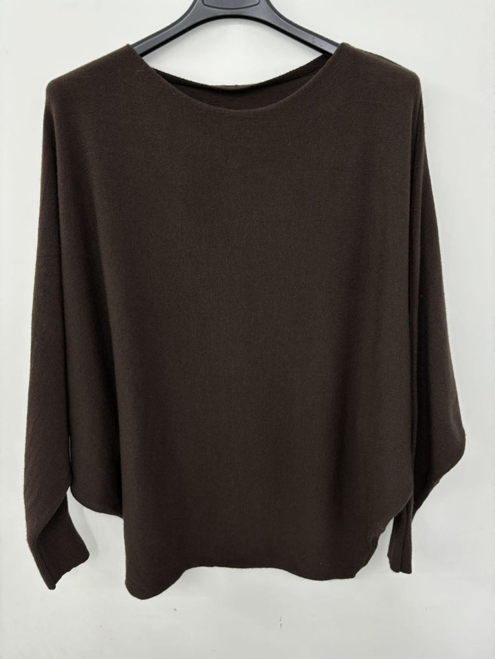 Oversized Pullover mit Fledermausärmeln