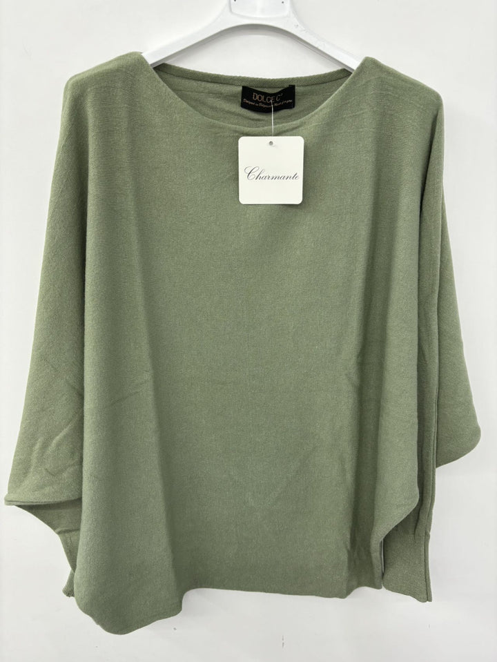 Oversized Pullover mit Fledermausärmeln