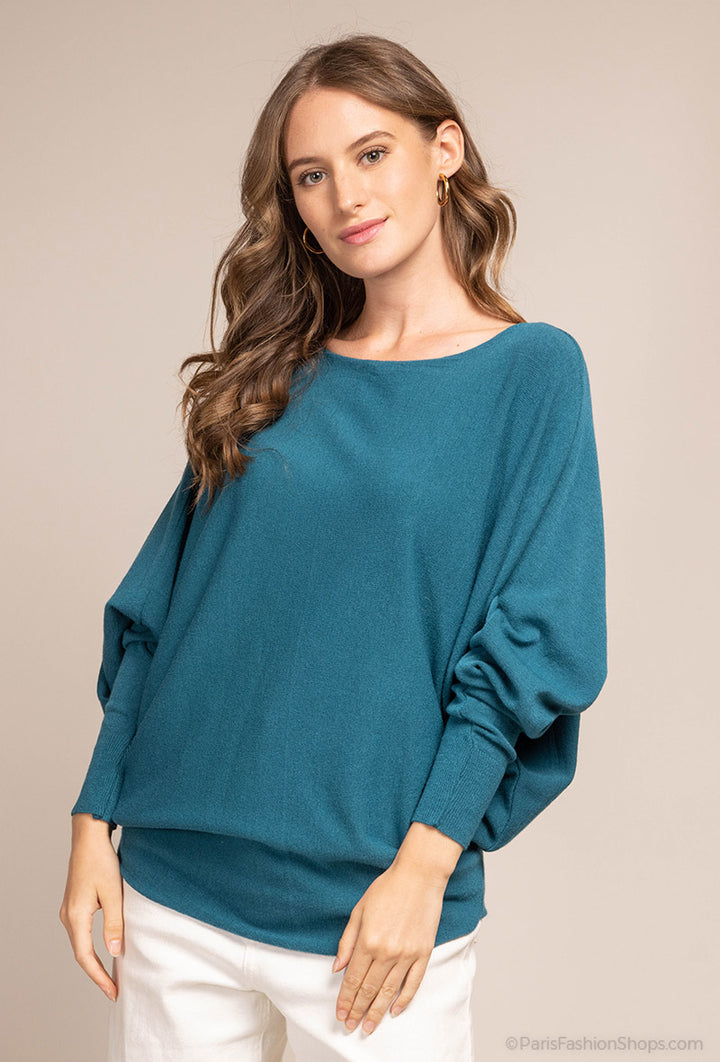 Oversized Pullover mit Fledermausärmeln