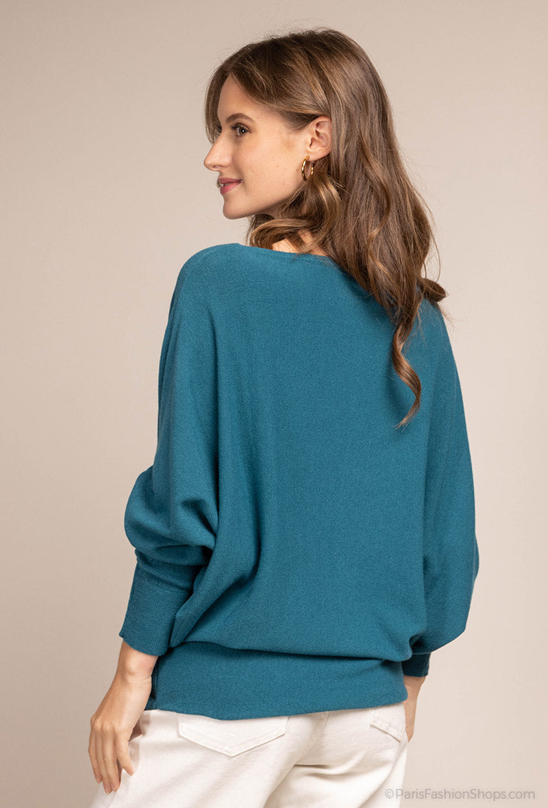 Oversized Pullover mit Fledermausärmeln