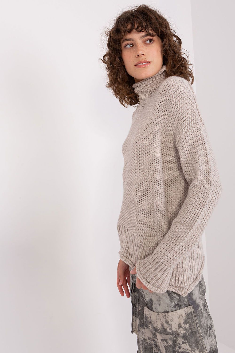 Oversized Rollkragen Pullover