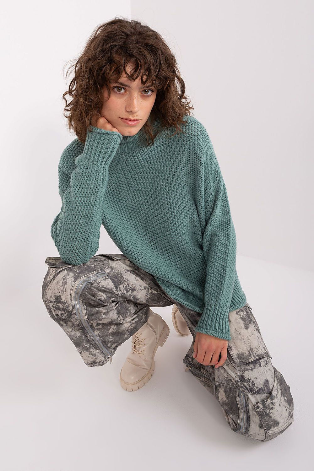 Oversized Rollkragen Pullover