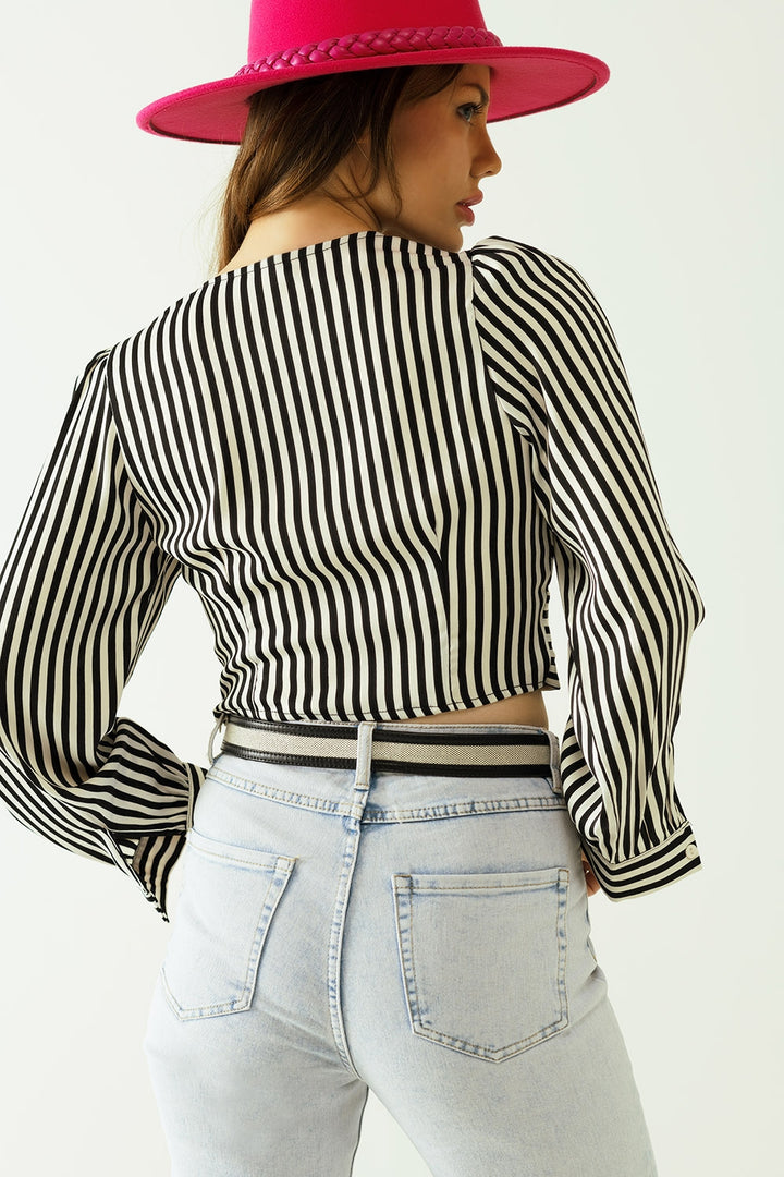 Twisted Top Crop Top Bluse