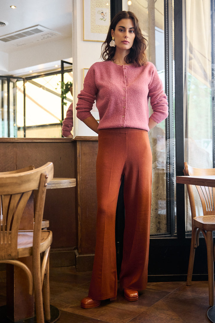 Strickhose aus Wollmischung mit elastischem Bund