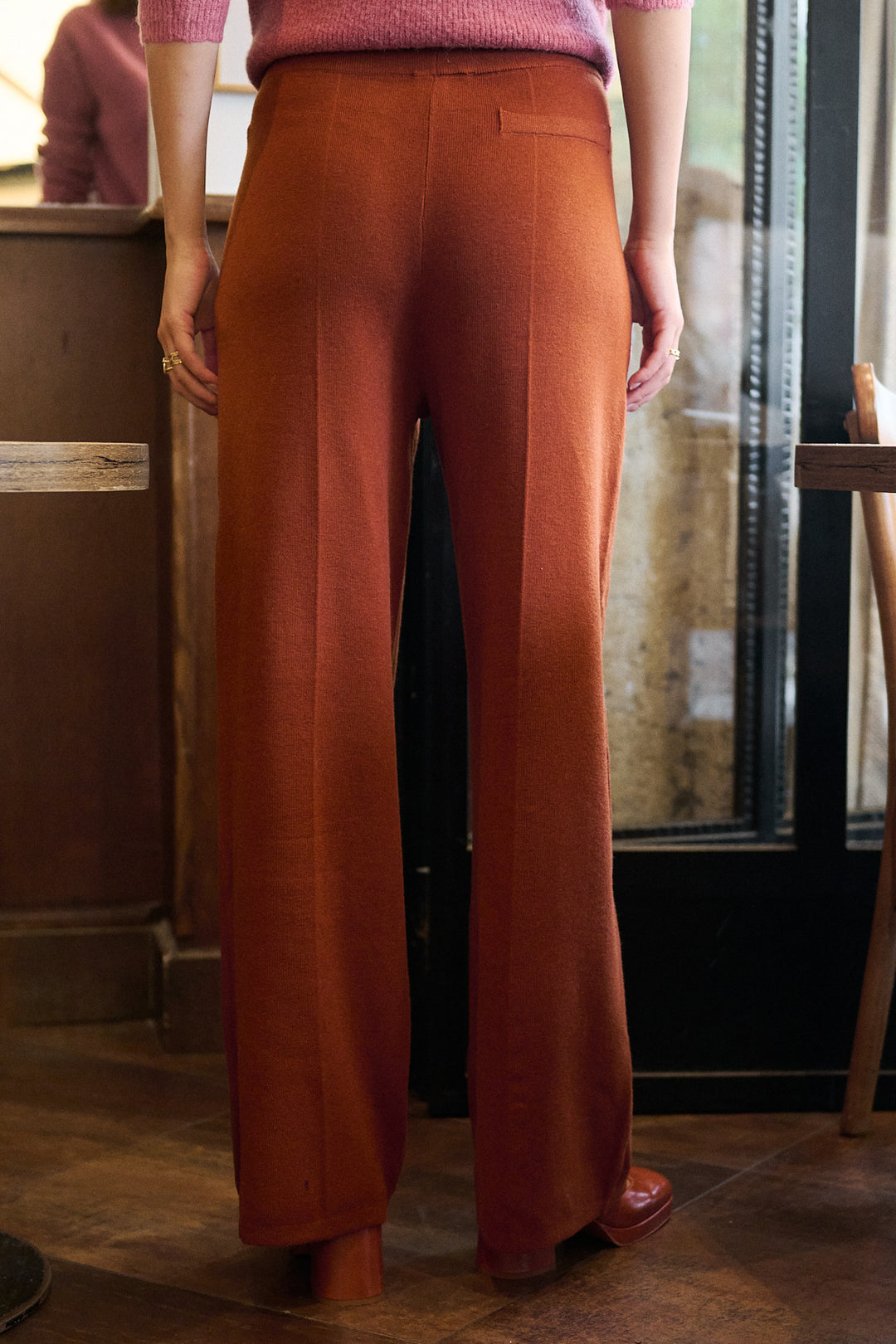 Strickhose aus Wollmischung mit elastischem Bund