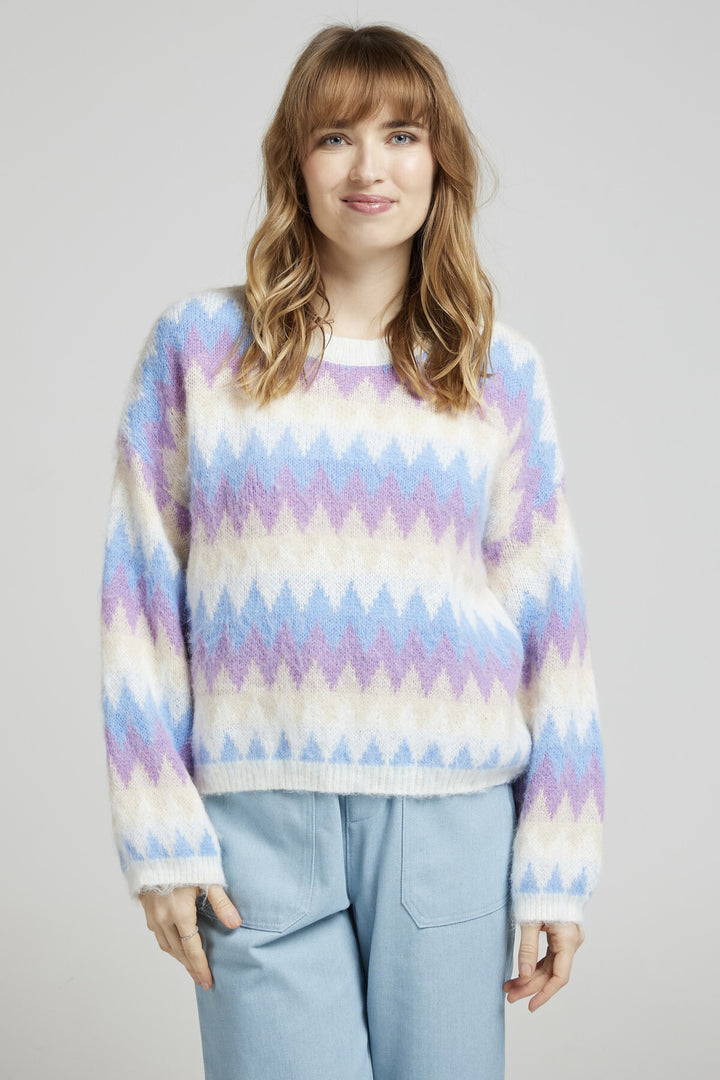 VESPERIA - Bunter Mohairpullover