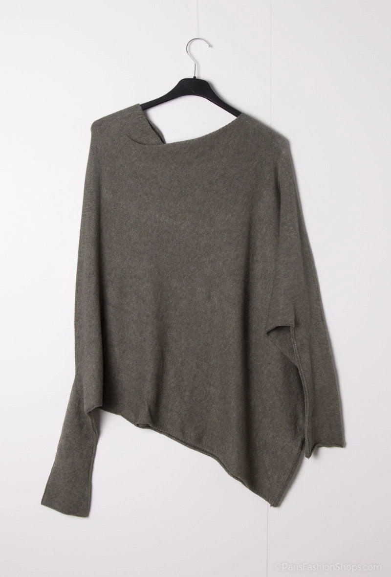 asymmetrischer Pullover