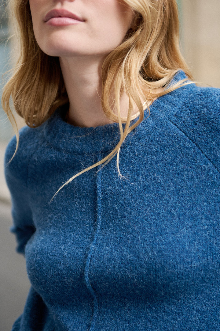 Crop-Pullover aus Alpaka und Wolle