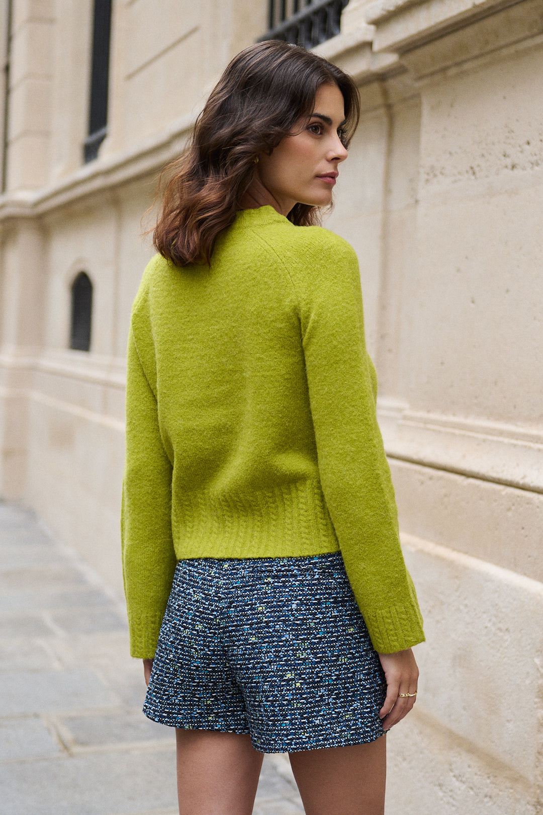 Crop-Pullover aus Alpaka und Wolle