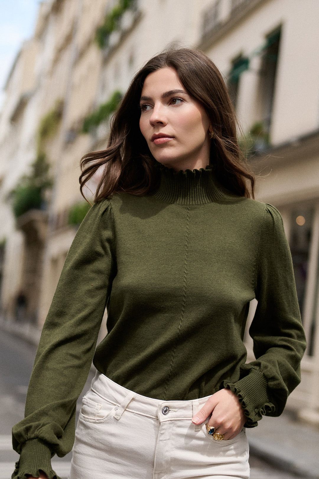 Pullover mit Stehkragen