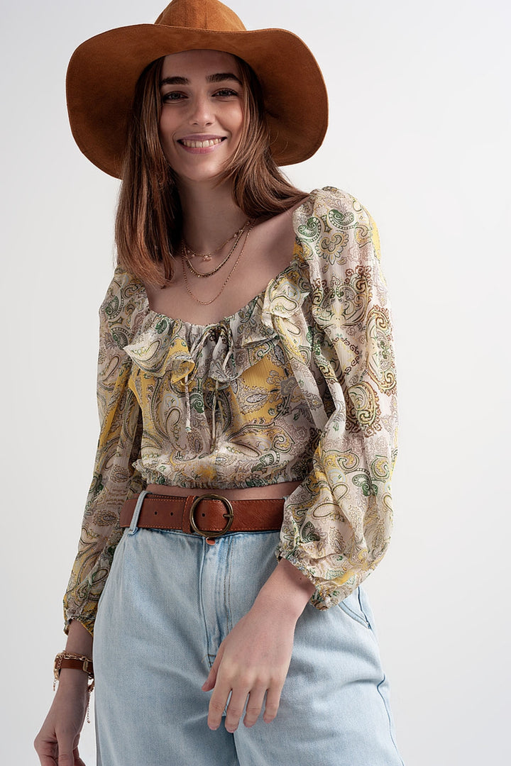 Crop-Top im Boho-Style