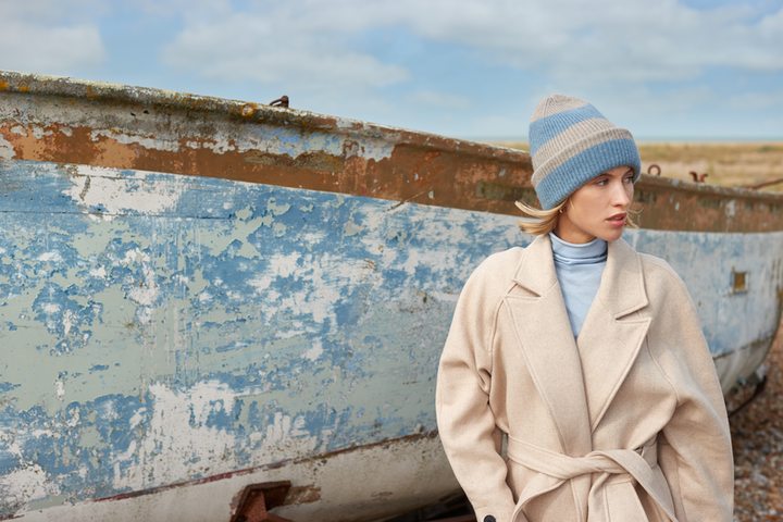 Unisex Strickmütze, Color Block Beanie