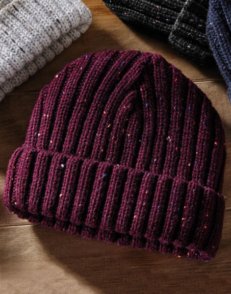 Bonnet en tricot, unisexe, design en tricot, Rustic Fleck