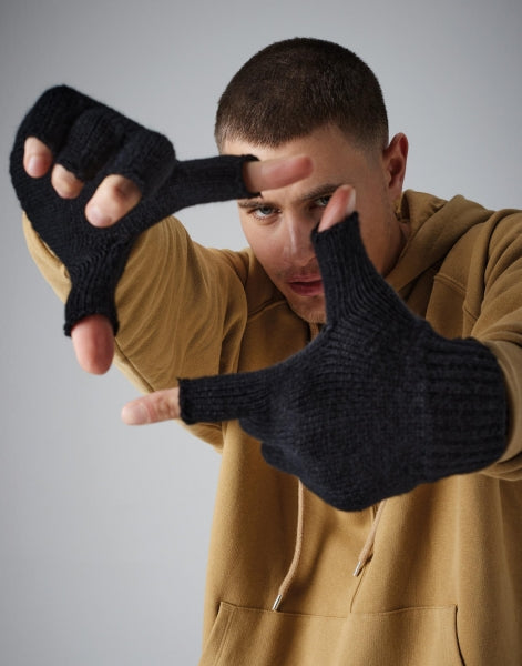 Gants tricotés sans doigts unisexe
