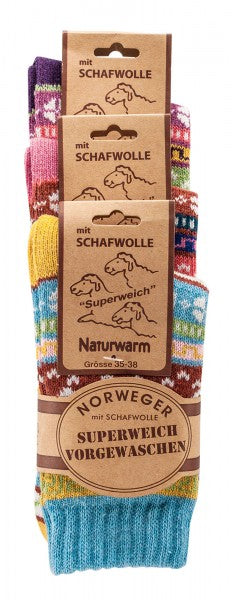 Norweger-Söckchen Damen – Weiche Baumwolle